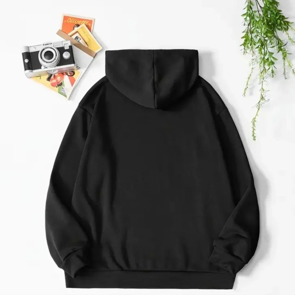 Womens Black Hoodie With Rainbow Lips - Picture 7 of 7